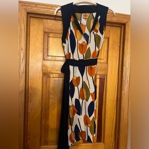 Tory Burch Tulip Printed Belted Dress - Size Large